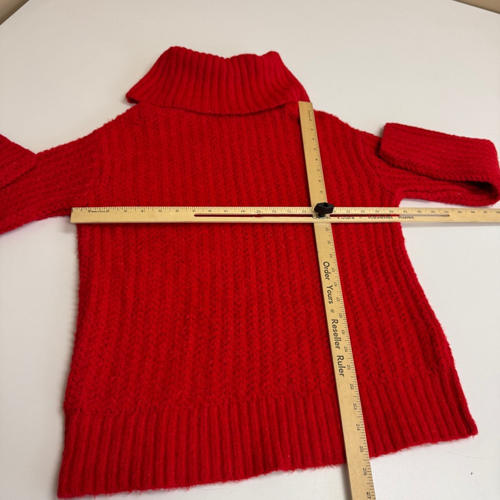 Maeve Anthropologie Sweater Womens XS Red Ribbed‎ Cowl Neck OB1566252 - Picture 9 of 11